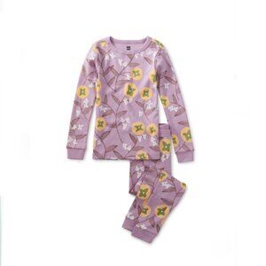 NWT Tea Collection Goodnight Pajama Set Winding Persimmon 6-9 Months